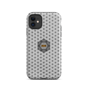 TRILLYYON - White & Black - Flower Of Life Tough iPhone Case