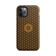 Load image into Gallery viewer, TRILLYYON - Black &amp; Gold - Flower Of Life Tough iPhone Case