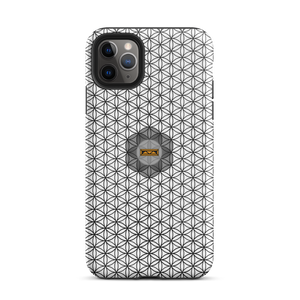 TRILLYYON - White & Black - Flower Of Life Tough iPhone Case