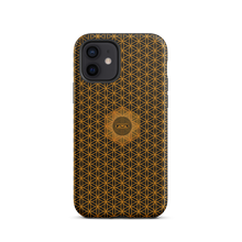 Load image into Gallery viewer, TRILLYYON - Black &amp; Gold - Flower Of Life Tough iPhone Case