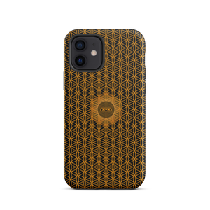 TRILLYYON - Black & Gold - Flower Of Life Tough iPhone Case