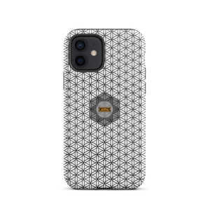 TRILLYYON - White & Black - Flower Of Life Tough iPhone Case