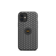 Load image into Gallery viewer, TRILLYYON - Black &amp; White - Flower Of Life Tough iPhone Case
