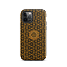 Load image into Gallery viewer, TRILLYYON - Black &amp; Gold - Flower Of Life Tough iPhone Case