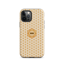 Load image into Gallery viewer, TRILLYYON - White &amp; Gold - Flower Of Life Tough iPhone Case