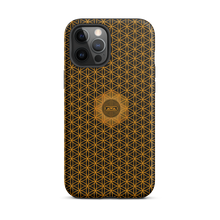 Load image into Gallery viewer, TRILLYYON - Black &amp; Gold - Flower Of Life Tough iPhone Case