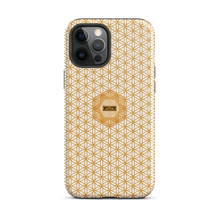 Load image into Gallery viewer, TRILLYYON - White &amp; Gold - Flower Of Life Tough iPhone Case