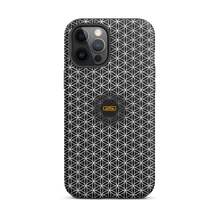 Load image into Gallery viewer, TRILLYYON - Black &amp; White - Flower Of Life Tough iPhone Case