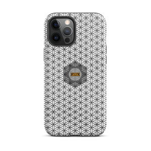 TRILLYYON - White & Black - Flower Of Life Tough iPhone Case
