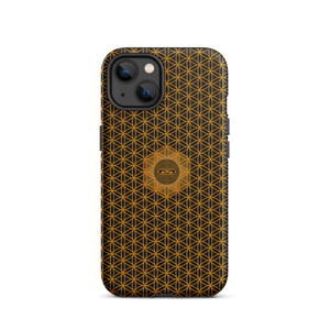 TRILLYYON - Black & Gold - Flower Of Life Tough iPhone Case