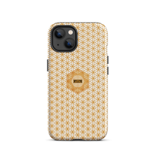 Load image into Gallery viewer, TRILLYYON - White &amp; Gold - Flower Of Life Tough iPhone Case