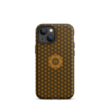 Load image into Gallery viewer, TRILLYYON - Black &amp; Gold - Flower Of Life Tough iPhone Case