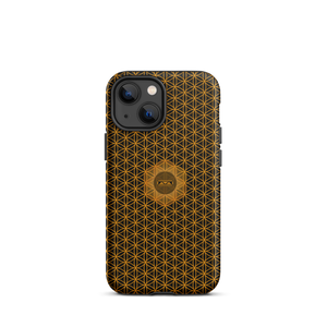 TRILLYYON - Black & Gold - Flower Of Life Tough iPhone Case