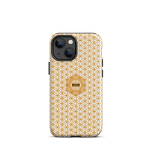 Load image into Gallery viewer, TRILLYYON - White &amp; Gold - Flower Of Life Tough iPhone Case