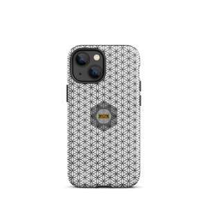 TRILLYYON - White & Black - Flower Of Life Tough iPhone Case