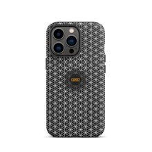 Load image into Gallery viewer, TRILLYYON - Black &amp; White - Flower Of Life Tough iPhone Case