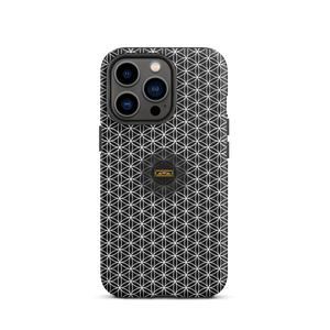 TRILLYYON - Black & White - Flower Of Life Tough iPhone Case