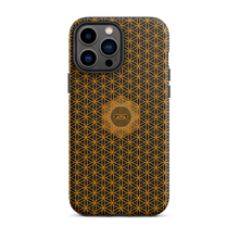 Load image into Gallery viewer, TRILLYYON - Black &amp; Gold - Flower Of Life Tough iPhone Case